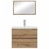 vidaXL Badezimmerm&ouml;bel-Set 3 pcs Artisan-Eiche Holzwerkstoff