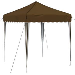 vidaXL Pop-up Partyzelt 195 x 195 x 245 cm Taupe Oxford-Stoff