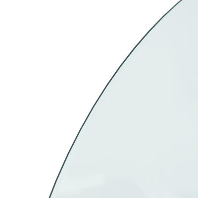 vidaXL Funkenschutzplatte Glas Halbrund 1000x500 mm