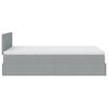 vidaXL Ottoman-Bett mit Matratze & LEDs Hellgrau 120x190 cm Stoff