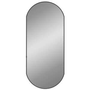 vidaXL Wandspiegel Schwarz 80x35 cm Oval