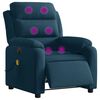 vidaXL Massagesessel Elektrisch Blau Samt