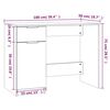 vidaXL Schreibtisch Grau Sonoma 100x50x75 cm Holzwerkstoff