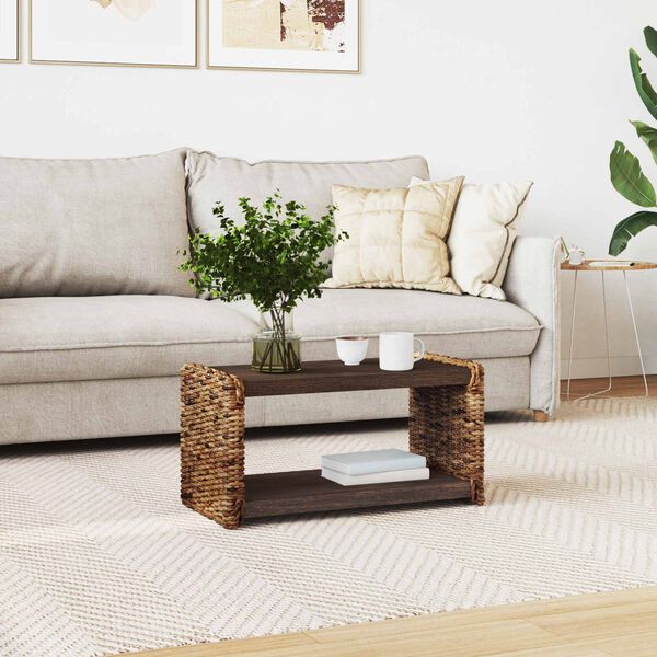 vidaXL Couchtisch Natur 70 x 35 x 35 cm Massives Mahagoni Holz
