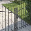 vidaXL Gartentor mit Schloss Grau 150 x 400 cm Stahl