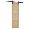 vidaXL Schiebet&uuml;r Natur 61 x 198,5 cm Massives Kiefernholz