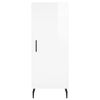vidaXL Sideboard Hochglanz-Wei&szlig; 34,5x34x90 cm Holzwerkstoff