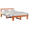 vidaXL Bettrahmen Wachsbraun 140 x 190 cm Massives Kiefernholz