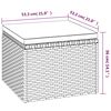vidaXL 4-tlg. Garten-Sofagarnitur mit Kissen Grau Poly Rattan