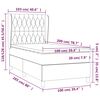 vidaXL Boxspringbett mit Matratze Blau 100x200 cm Stoff