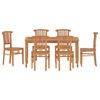 vidaXL 7-tlg. Garten-Essgruppe Massivholz Teak