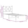 vidaXL Bettgestell mit Kopfteil Metall Wei&szlig; 80x200 cm