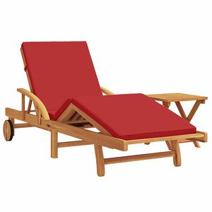 vidaXL Sonnenliege 2 stk. Massivholz Akazie Rot