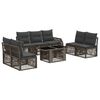 vidaXL Gartensofa-set 8 stk. Grau und Dunkelgrau Poly-Rattan