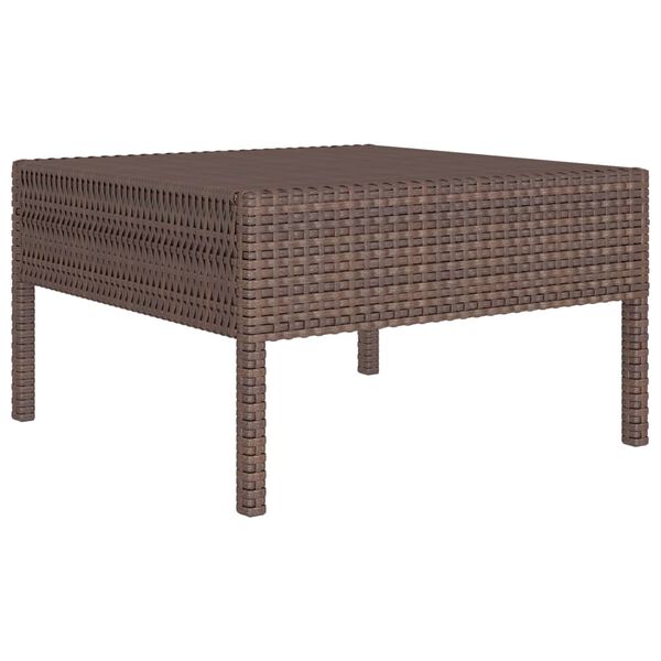 vidaXL 2-tlg. Garten-Lounge-Set mit Auflagen Poly Rattan Braun