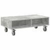 vidaXL Beistelltisch mit R&auml;dern Beton Grau 90 x 50 x 30 cm