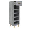vidaXL Schuhschrank Grau Sonoma 30x35x105 cm Holzwerkstoff