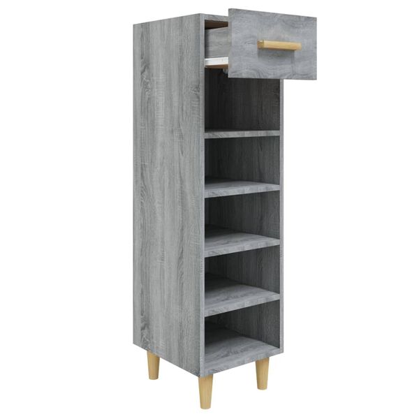 vidaXL Schuhschrank Grau Sonoma 30x35x105 cm Holzwerkstoff