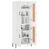 vidaXL Highboard Wei&szlig; 69,5x34x180 cm Holzwerkstoff