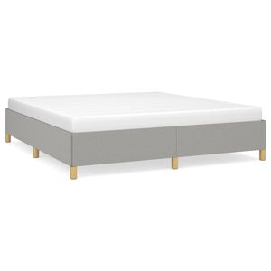 vidaXL Bettgestell ohne Matratze Hellgrau 160x200 cm Stoff