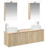 vidaXL Badezimmerschrank-Set 5 pcs Sonoma-Eiche Holzwerkstoff