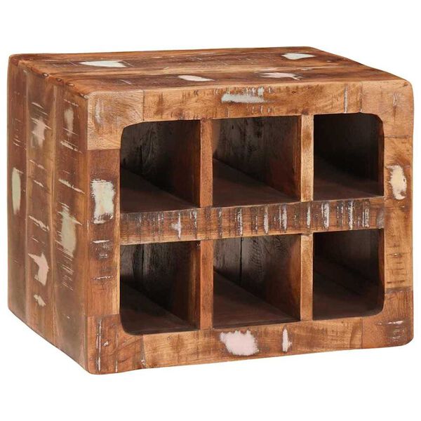 vidaXL Weinregal Braun 44 x 30 x 35 cm Massives recyceltes Holz