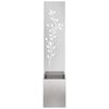 vidaXL Garten Sichtschutz-Leinwand Floral Silber 32 x 140 cm Edelstahl