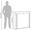 vidaXL Schuhschrank mit Abdeckung Grau 115 x 28 x 110 cm Stoff