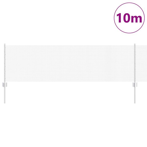 vidaXL Zaun mit Pfosten Silber 0,6 x 10 m Stahl