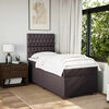 vidaXL Boxspringbett mit Matratze Dunkelbraun 90x190 cm Stoff