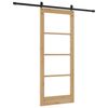 vidaXL Schiebet&uuml;r ORKDAL Nat&uuml;rlich und Schwarz 83 x 202 cm