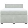 vidaXL Boxspringbett mit Matratze Hellgrau 140x190 cm Samt
