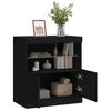 vidaXL Sideboard mit LED-Leuchten Schwarz 60x37x67 cm