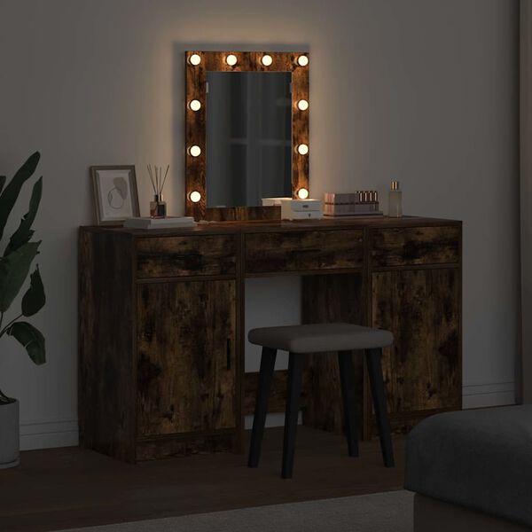 vidaXL Schminktisch mit Speicher Braun 50 x 41 x 135 cm Holzwerkstoff