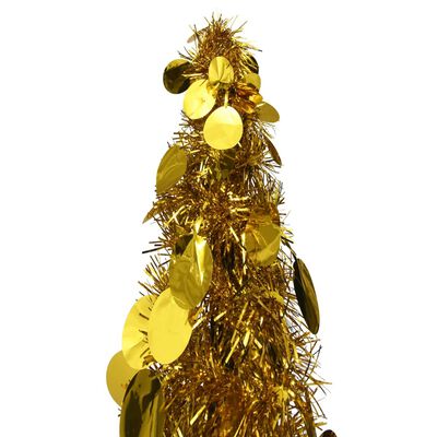 vidaXL Künstlicher Pop-Up-Weihnachtsbaum Golden 120 cm PET