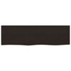 vidaXL Wandregal Dunkelbraun 100x30x2 cm Massivholz Eiche Behandelt
