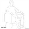 vidaXL Sessel mit Armlehnen Grau 54 cm Kunstleder