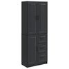 vidaXL Schrankset 2 pcs Schwarz Holzwerkstoff