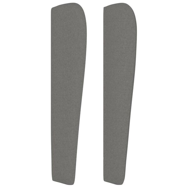 vidaXL Kopfteil mit Ohren Dunkelgrau 147x23x118/128 cm Stoff