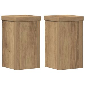 vidaXL Pflanzenst&auml;nder 2 Stk. Artisan-Eiche 10x10x18 cm Holzwerkstoff