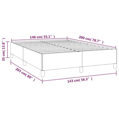 vidaXL Bettgestell ohne Matratze Hellgrau 140x200 cm Stoff