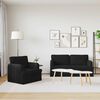 vidaXL Sofa 2 pcs Schwarz