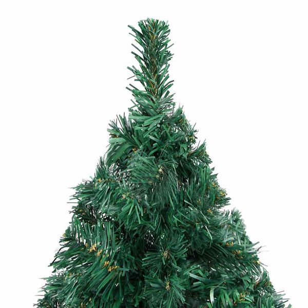 vidaXL K&uuml;nstlicher Weihnachtsbaum mit Beleuchtung & Kugeln Gr&uuml;n 120 cm
