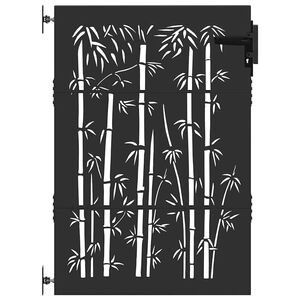 vidaXL Gartentor 85x150 cm Cortenstahl Bambus-Design