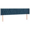 vidaXL Kopfteile 2 Stk. Dunkelblau 100x7x78/88 cm Samt