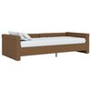 vidaXL Tagesbett mit Matratze USB Braun Stoff 90x200 cm
