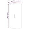 vidaXL Wandschrank Grau Sonoma 34,5x34x90 cm Holzwerkstoff