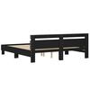 vidaXL Bettgestell mit Kopfteil und LED-Beleuchtung Schwarz 200x200 cm