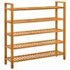 vidaXL Schuhregal mit 5 Etagen 100x27x100 cm Massivholz Eiche