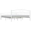 vidaXL Bettgestell Wei&szlig; Metall 160&times;200 cm